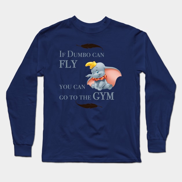 Dumbo the Flying Elephant Long Sleeve T-Shirt by GoldenKeyS21